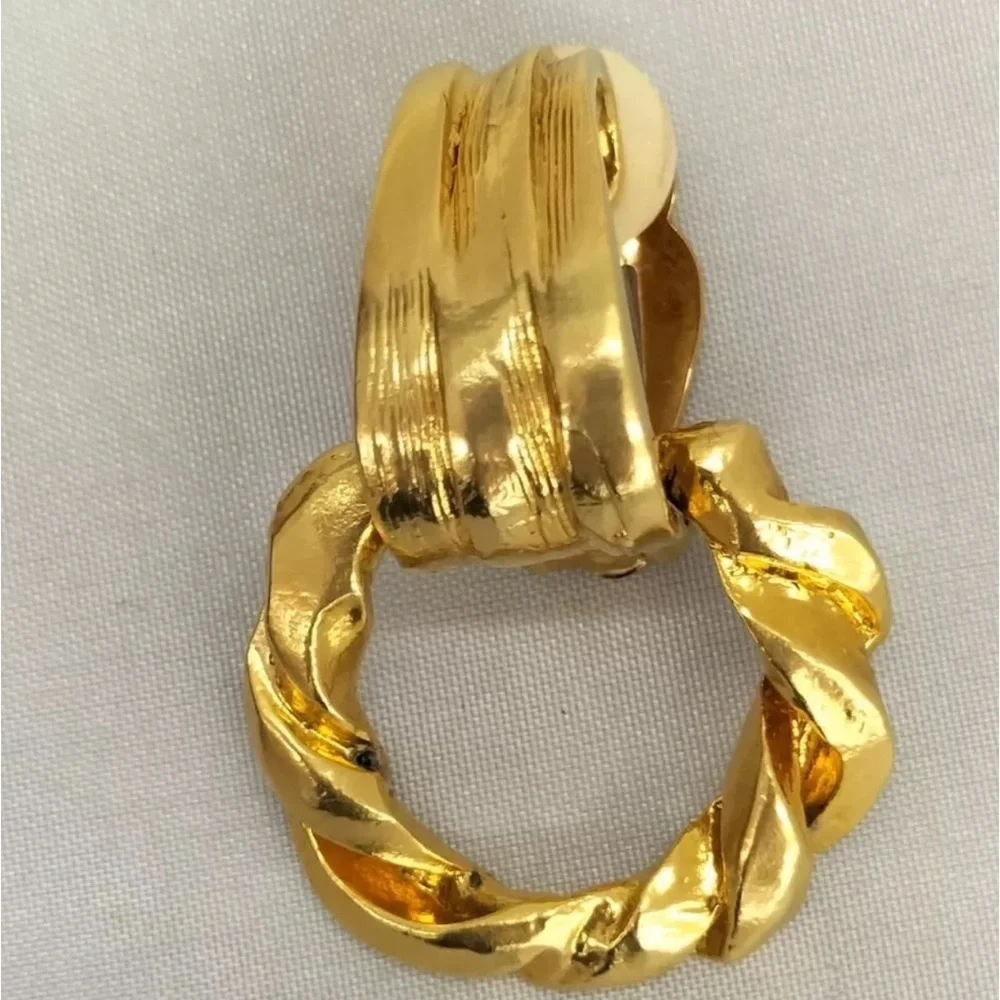 Vintage Yves Saint Laurent gold hoop earrings